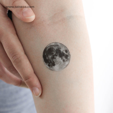 Full Moon Temporary Tattoo - Set of 3