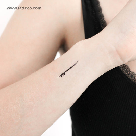 Little Surfboard Temporary Tattoo - Set of 3