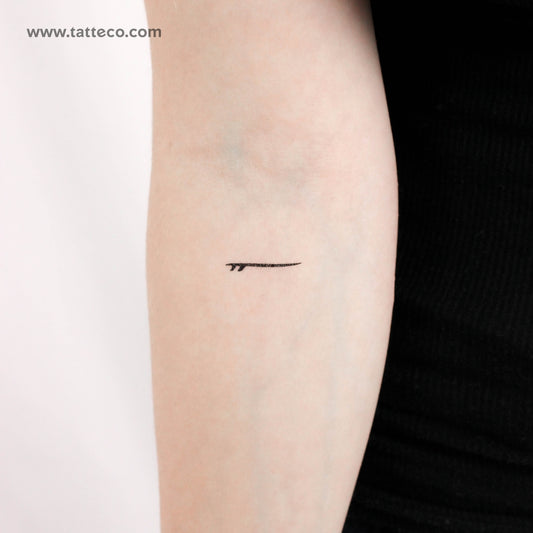 Little Surfboard Temporary Tattoo - Set of 3