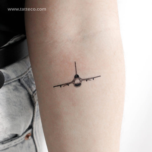 Tatuaje temporal del avión de combate F-16 (juego de 3)