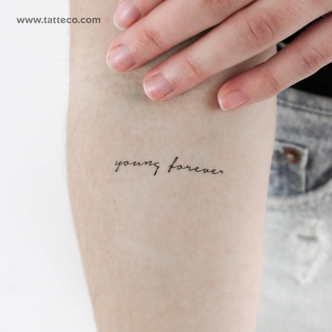 Young Forever Temporary Tattoo - Set of 3