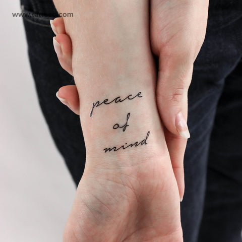 Peace Of Mind Temporary Tattoo - Set of 3