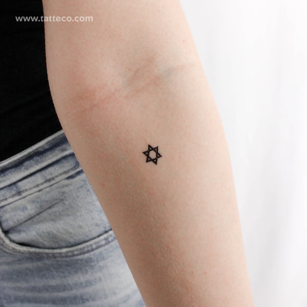 Small Star Of David Temporary Tattoo - Set of 3