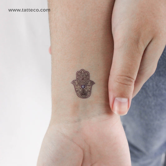 Tatuaje temporal pequeño de Nazar Hamsa - Juego de 3