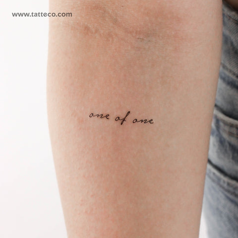One Of One Temporary Tattoo - Set of 3