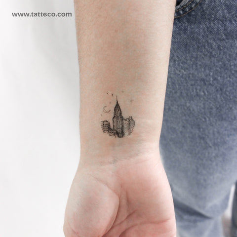 Chrysler Building Temporary Tattoo - Set of 3