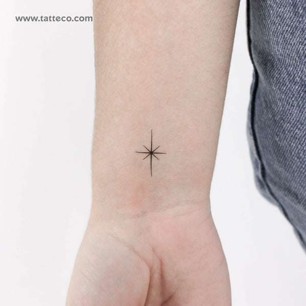Small North Star Temporary Tattoo - Set of 3