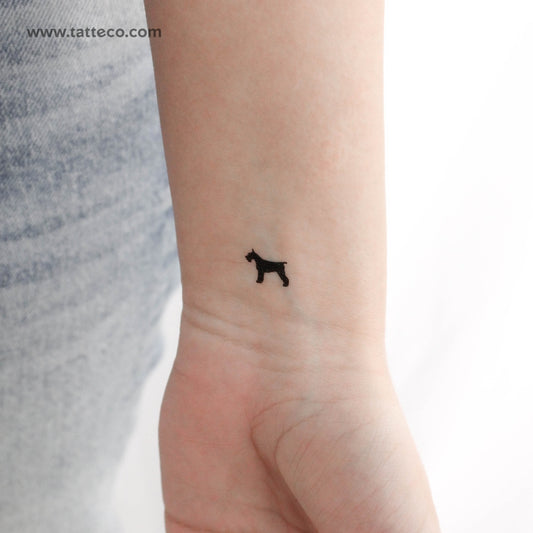 Tatuaje temporal de Schnauzer pequeño - Juego de 3