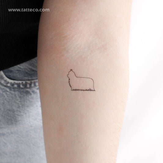 Tatuaje temporal de Yorkshire Terrier - Juego de 3