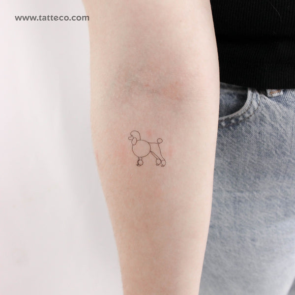 Poodle Temporary Tattoo - Set of 3