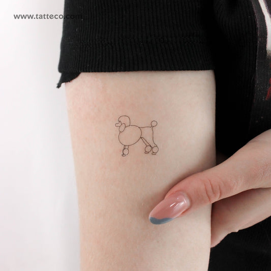 Tatuaje temporal de caniche - Juego de 3
