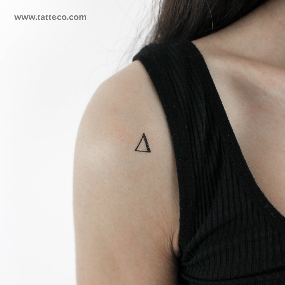 Uppercase Delta Temporary Tattoo - Set of 3