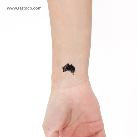 Tatuaje temporal pequeño del mapa de Australia (juego de 3)