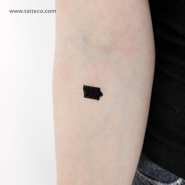 Iowa Map Temporary Tattoo - Set of 3