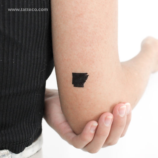 Arkansas Map Temporary Tattoo - Set of 3
