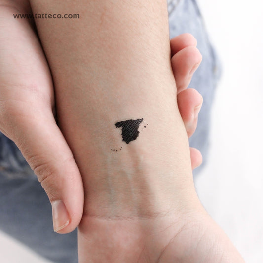 Tatuaje temporal del mapa de España - Juego de 3