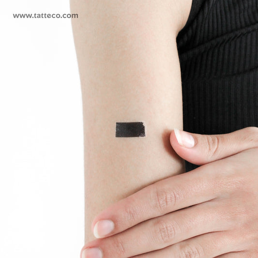 Kansas Map Temporary Tattoo - Set of 3