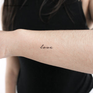 Love Temporary Tattoo - Set of 3