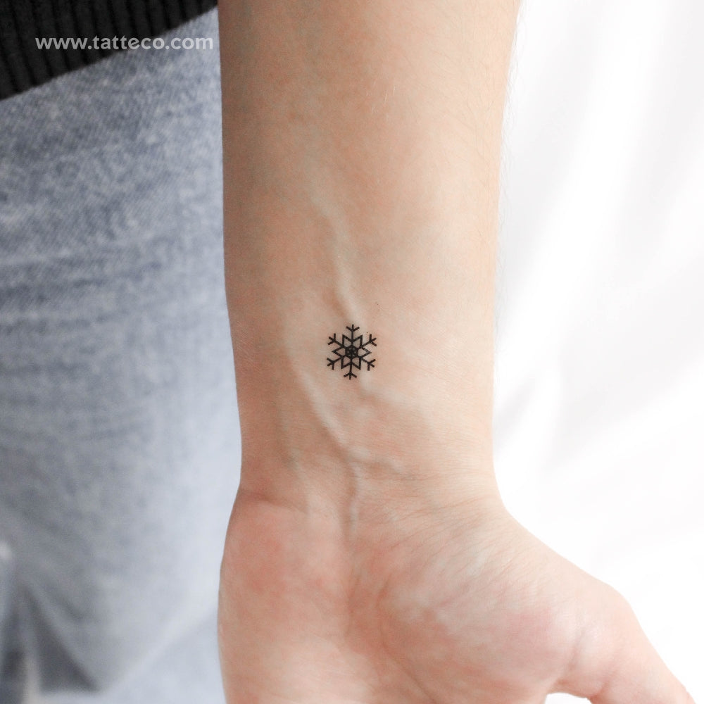 Small Snowflake Temporary Tattoo - Set of 3