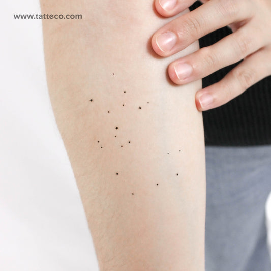 Minimalist Sagittarius Constellation Temporary Tattoo - Set of 3