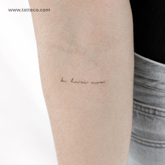 Small Be Here Now Temporary Tattoo - Set of 3