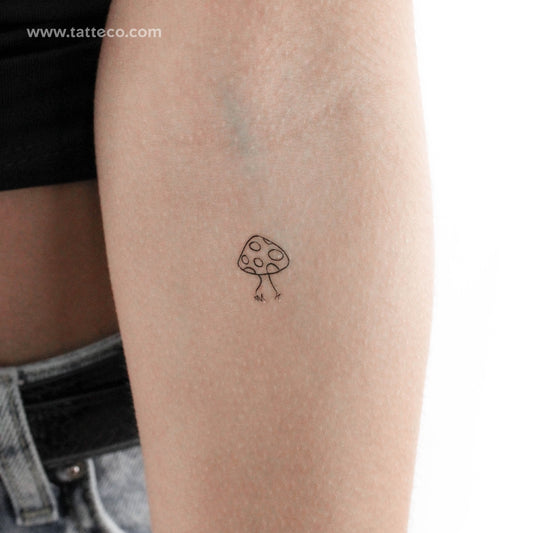 Tatuaje temporal de hongo pequeño - Juego de 3