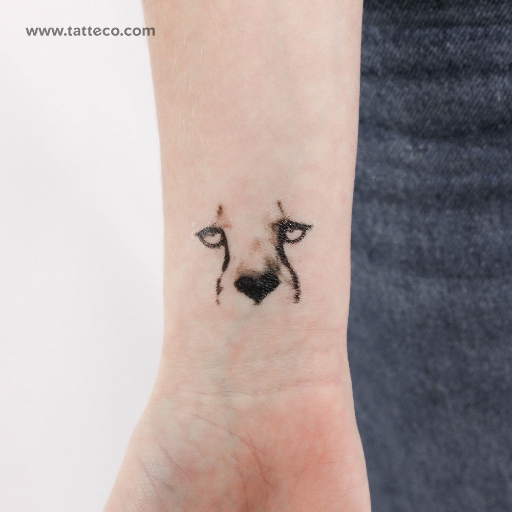 Cheetah Face Temporary Tattoo - Set of 3