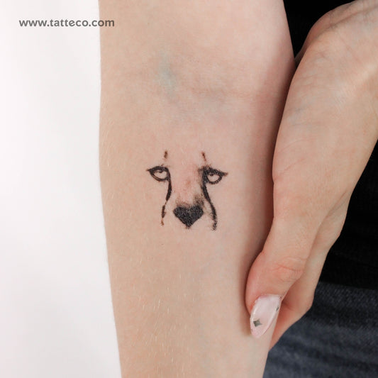 Tatuaje temporal de cara de guepardo - Juego de 3
