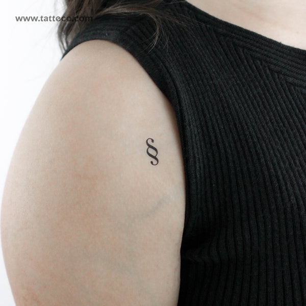 Section Sign Temporary Tattoo - Set of 3