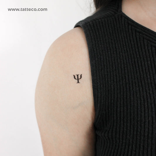 Tatuaje temporal de Psi en mayúsculas - Juego de 3