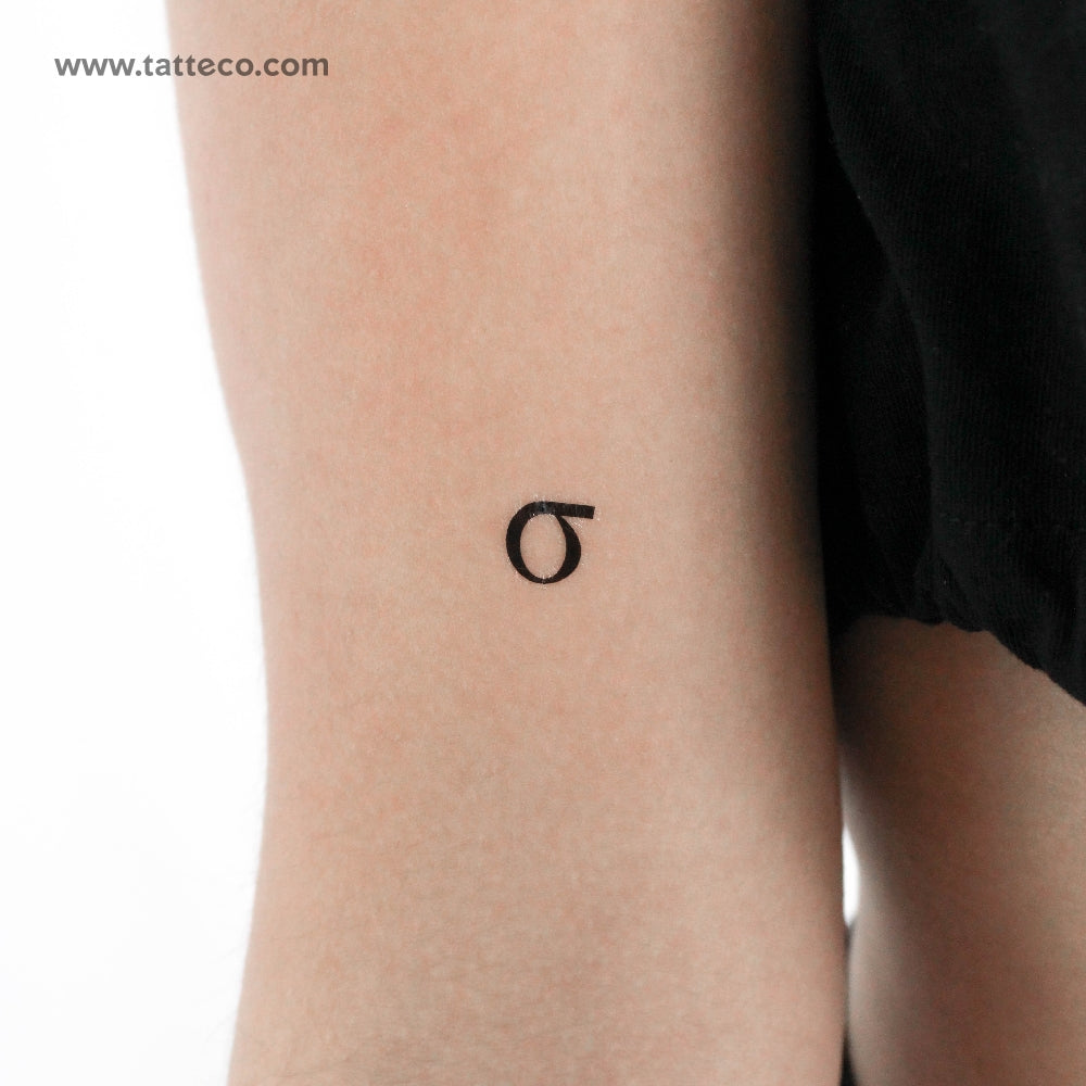 Sigma σ Temporary Tattoo - Set of 3