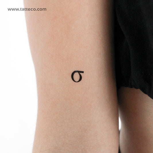 Sigma σ Temporary Tattoo - Set of 3