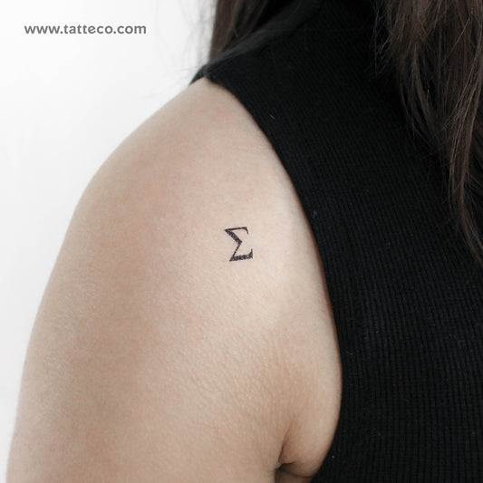 Tatuaje temporal de Sigma mayúscula - Juego de 3