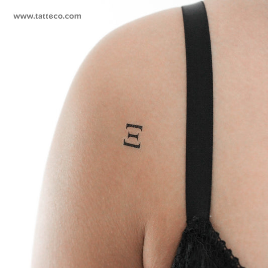 Tatuaje temporal de Xi mayúscula - Juego de 3