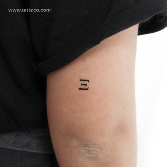 Tatuaje temporal de Xi mayúscula - Juego de 3