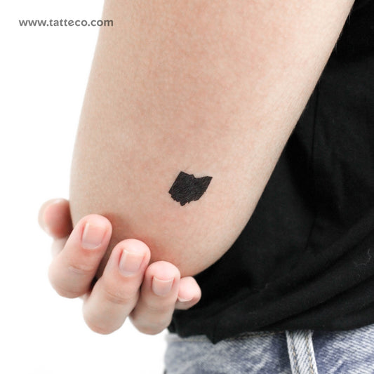 Ohio Map Temporary Tattoo - Set of 3