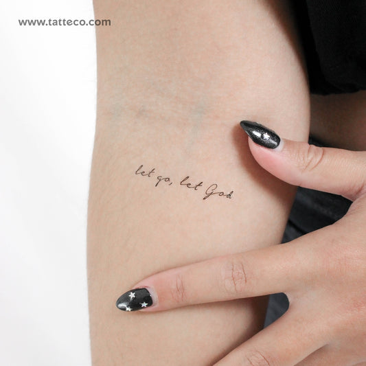 Let Go, Let God Temporary Tattoo - Set of 3