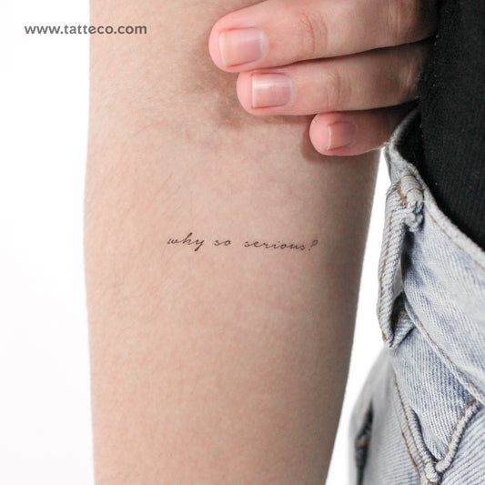 Why So Serious? Temporary Tattoo - Set of 3