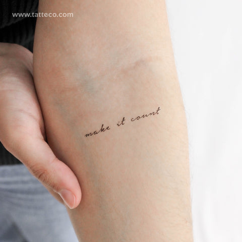 Make It Count Temporary Tattoo - Set of 3