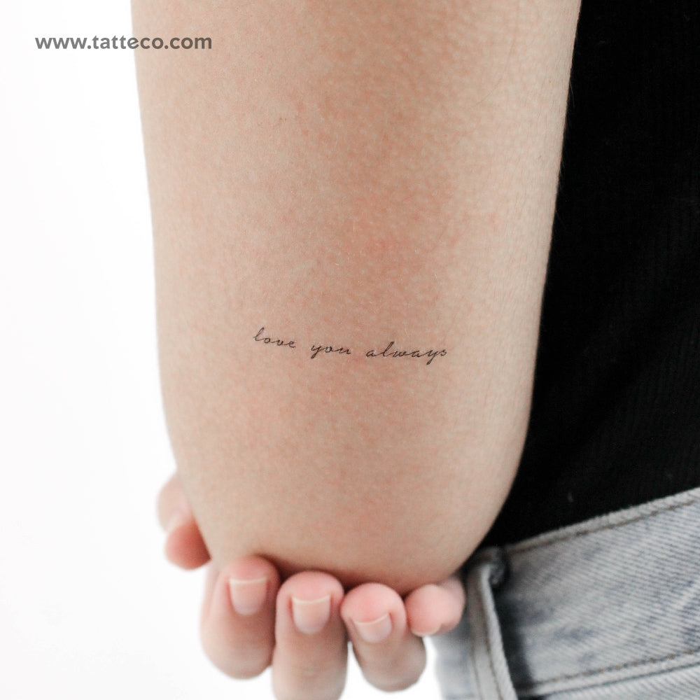 Tatuaje temporal "Te amo siempre" - Juego de 3