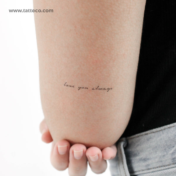 Love You Always Temporary Tattoo - Set of 3