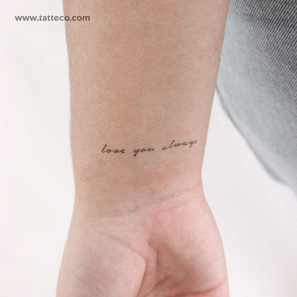 Tatuaje temporal "Te amo siempre" - Juego de 3