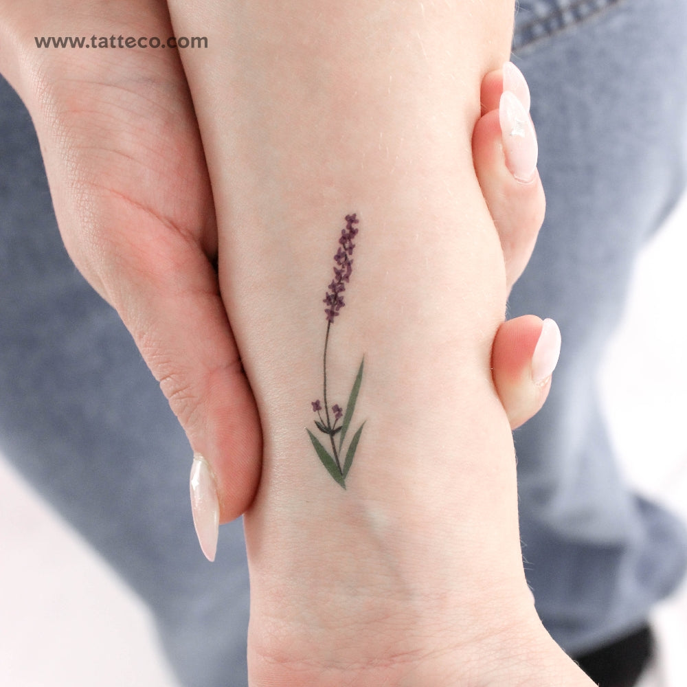 Tatuaje temporal de lavanda de Zihee - Juego de 3
