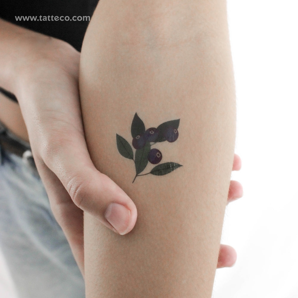 Blueberry Temporary Tattoo by Zihee - Set of 3