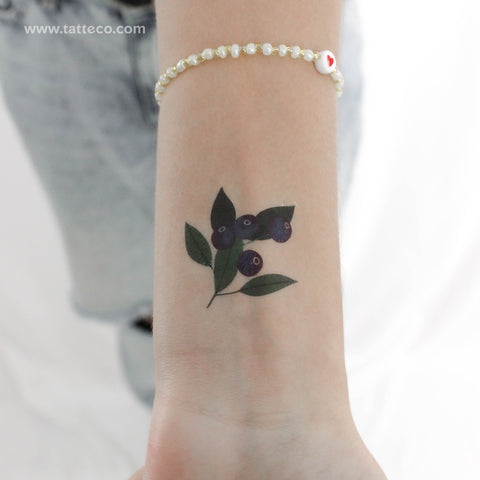 Blueberry Temporary Tattoo by Zihee - Set of 3