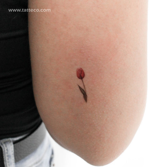 Tatuaje temporal de tulipán pequeño (juego de 3)