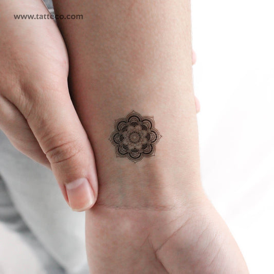 Tatuaje temporal de mandala pequeño (juego de 3)