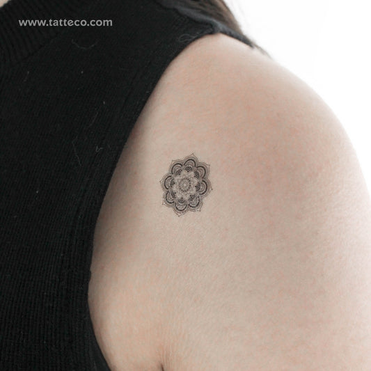 Tatuaje temporal de mandala pequeño (juego de 3)