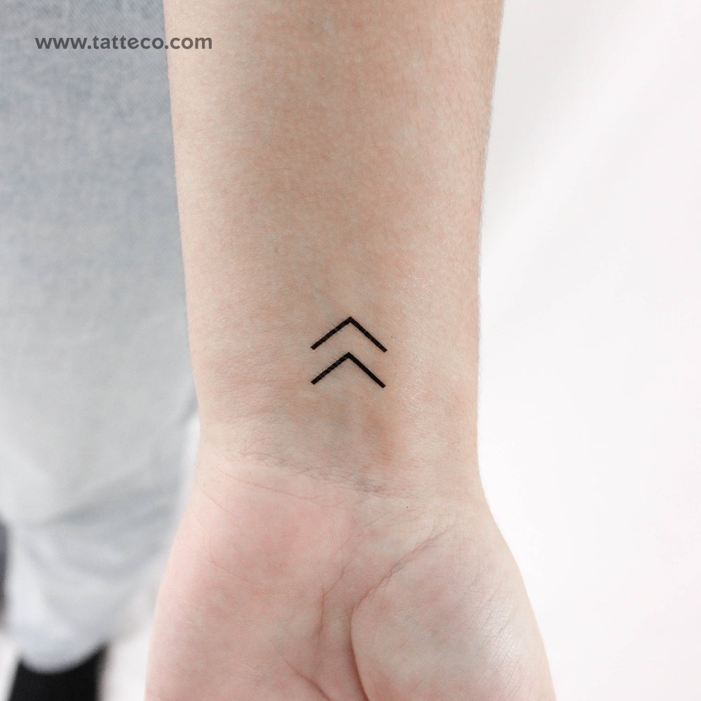 Chevron Arrow Temporary Tattoo - Set of 3