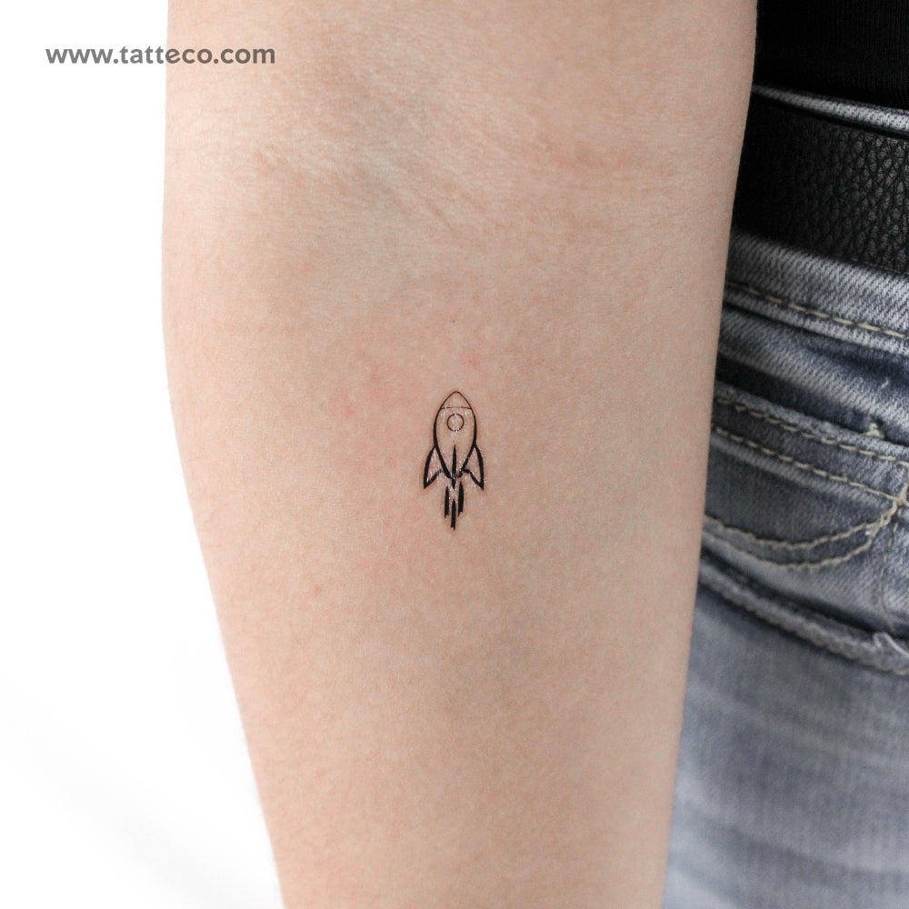 Rocket Temporary Tattoo - Set of 3